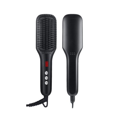 Hair Straightener Brush Ionic Hair Straightening Brush with Fast MCH Ceramic Heating Auto Temperature Lock