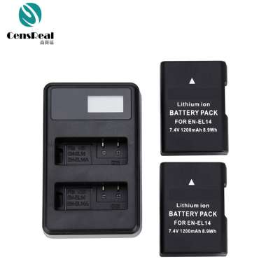 SEIWEI brand EN-EL3e 2pcs travel charger set lcd dual charger for Nikon D50 D70 D200 D100 D300 D700 D80 D90